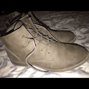 Olive green booties